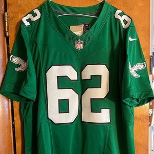 NWT Philadelphia Eagles Kelly Green Kelce #62 Jersey XXL